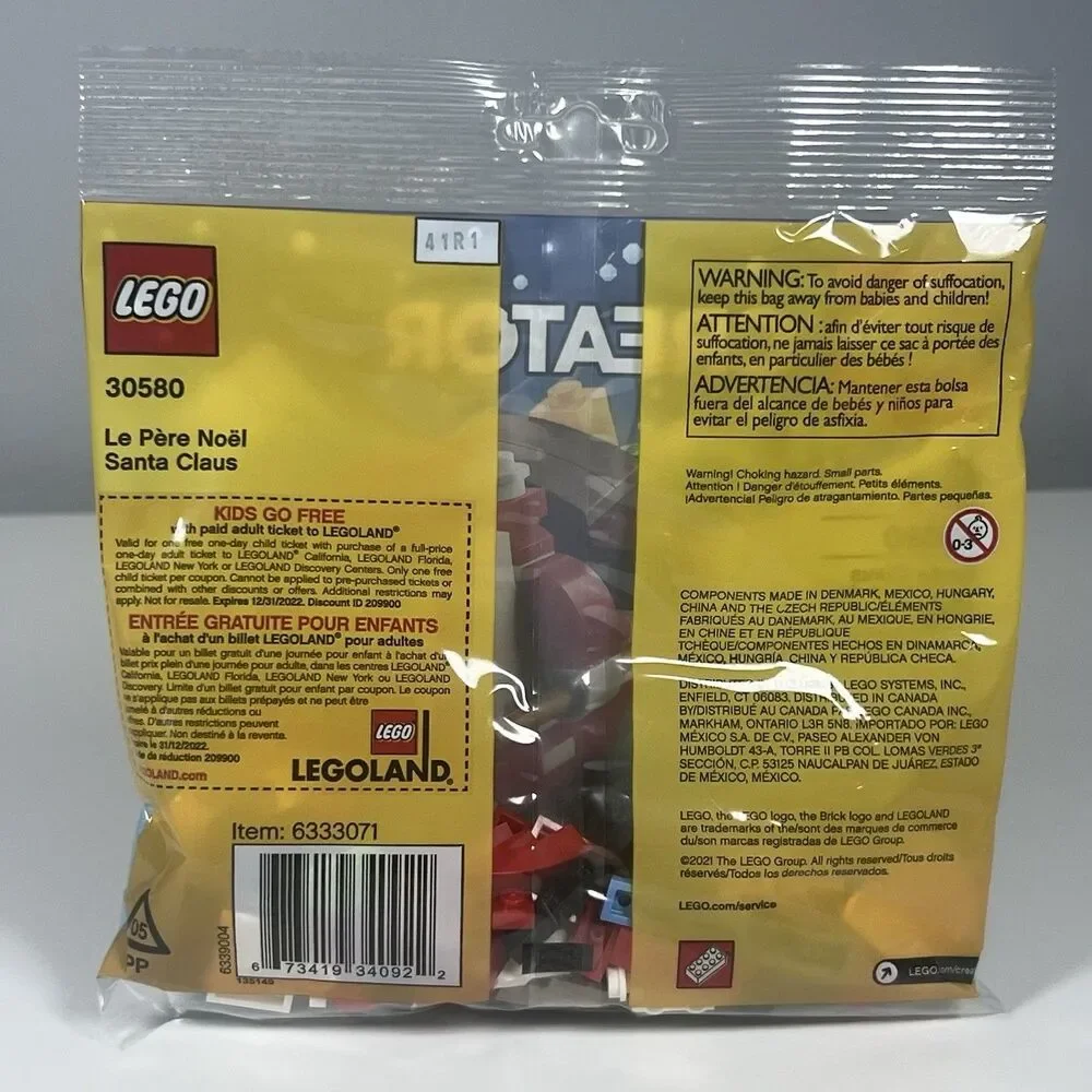 LEGO Creator Santa Claus Ski Winter Polybag Stocking Christmas Holiday New 30580